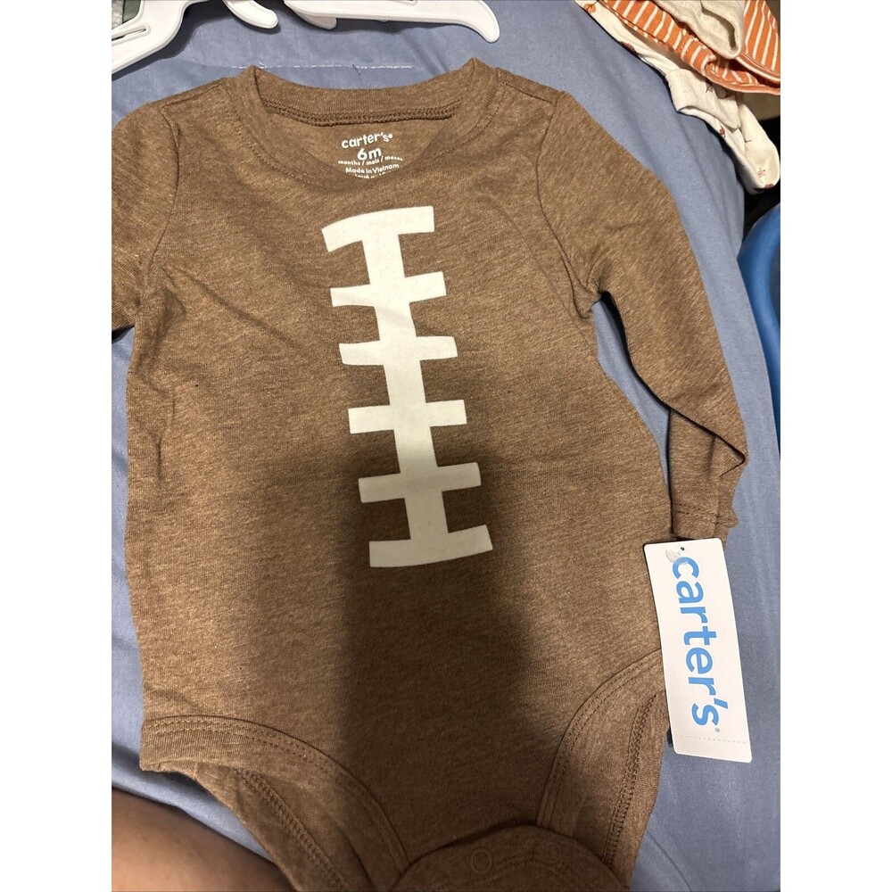 Carter's Baby Boy's Football Long Sleeve Bodysuit 9 Months
